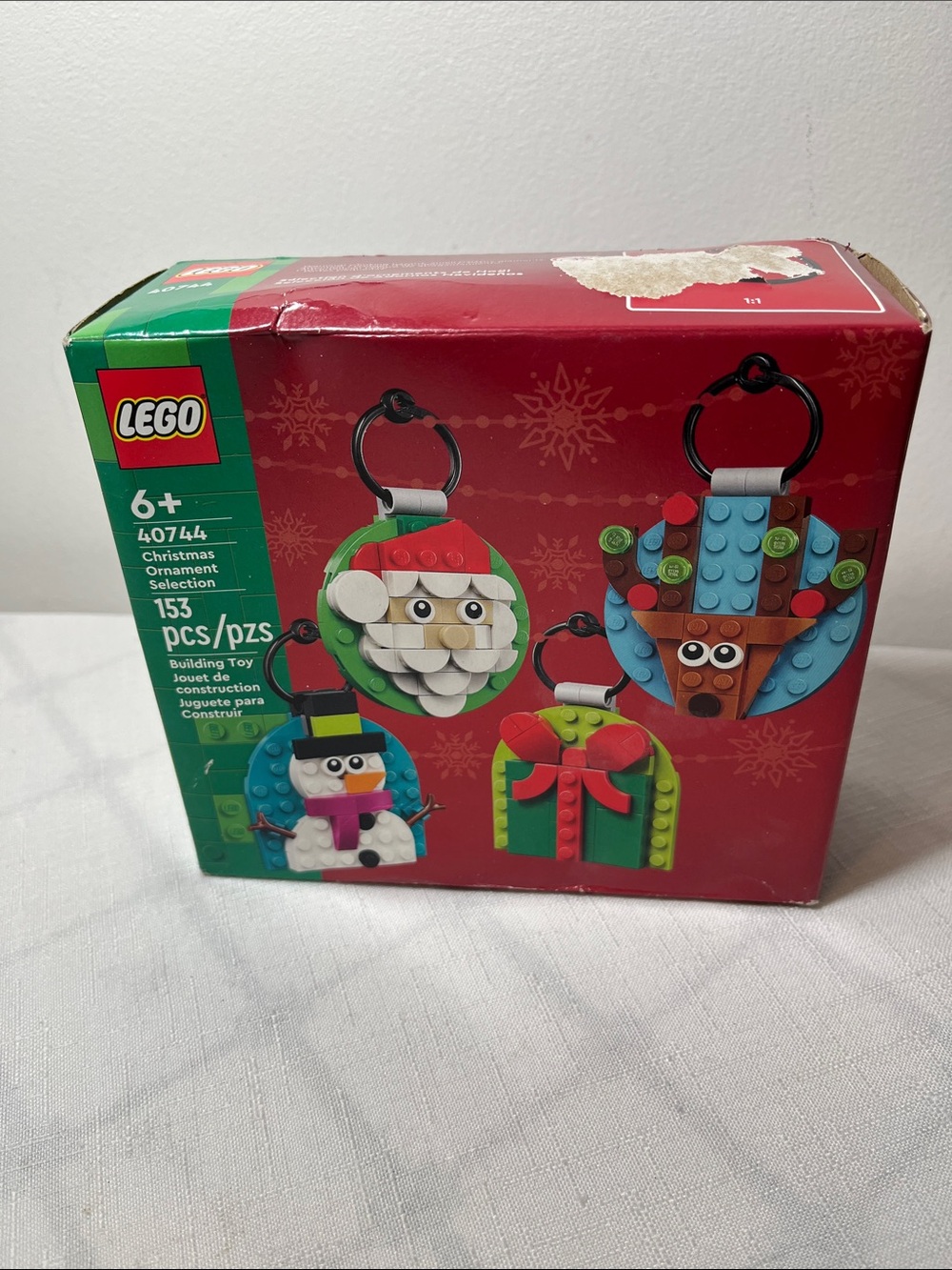 LEGO Christmas Ornament Pack - Red Green Blue Brown White